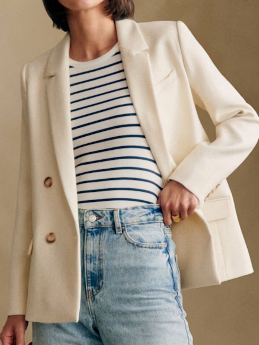 Sezane | NWT! Christie Blazer In Cream